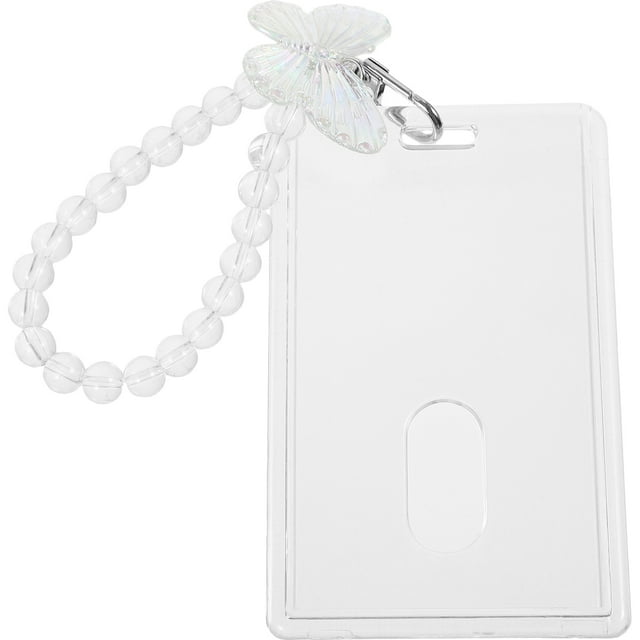 1 juego de porta tarjetas deslizantes, porta credencial, porta tarjetas transparente, porta tarjetas deslizante con llavero