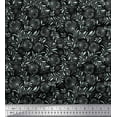 thumbnail image 1 of Soimoi Black Cotton Cambric Fabric Artistic Leaf & Floral Decor Fabric Printed Yard 42 Inch Wide, 1 of 3