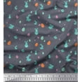 thumbnail image 1 of Soimoi Cotton Poplin Fabric Egg & Rabbit Animal Decor Fabric Printed Yard 42 Inch Wide, 1 of 3