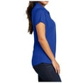 thumbnail image 4 of Yellow Rooster Womens Short Sleeve Pinpoint Mesh Zip Polo True Royal 3XL, 4 of 4