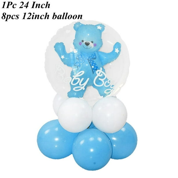 Globos de oso de burbujas para bebé, decoración para fiesta de bautizo, Baby Shower, juguetes de oso para niños, 24 pulgadas