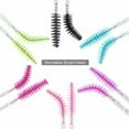 thumbnail image 3 of Xiao Hua 100Pcs purple disposable eyelash brush, makeup eyebrow brush, crystal rod eyelash brush, 3.9in, 3 of 4
