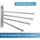 thumbnail image 4 of Toallero De Baño Con 4 Barras Toalleros Giratorios De 180 Grados Sus304 Acero Inoxidable 32 Cm Toalleros De Pared Para Baño Fregadero De La Cocina- Plata Baobao, 4 of 4