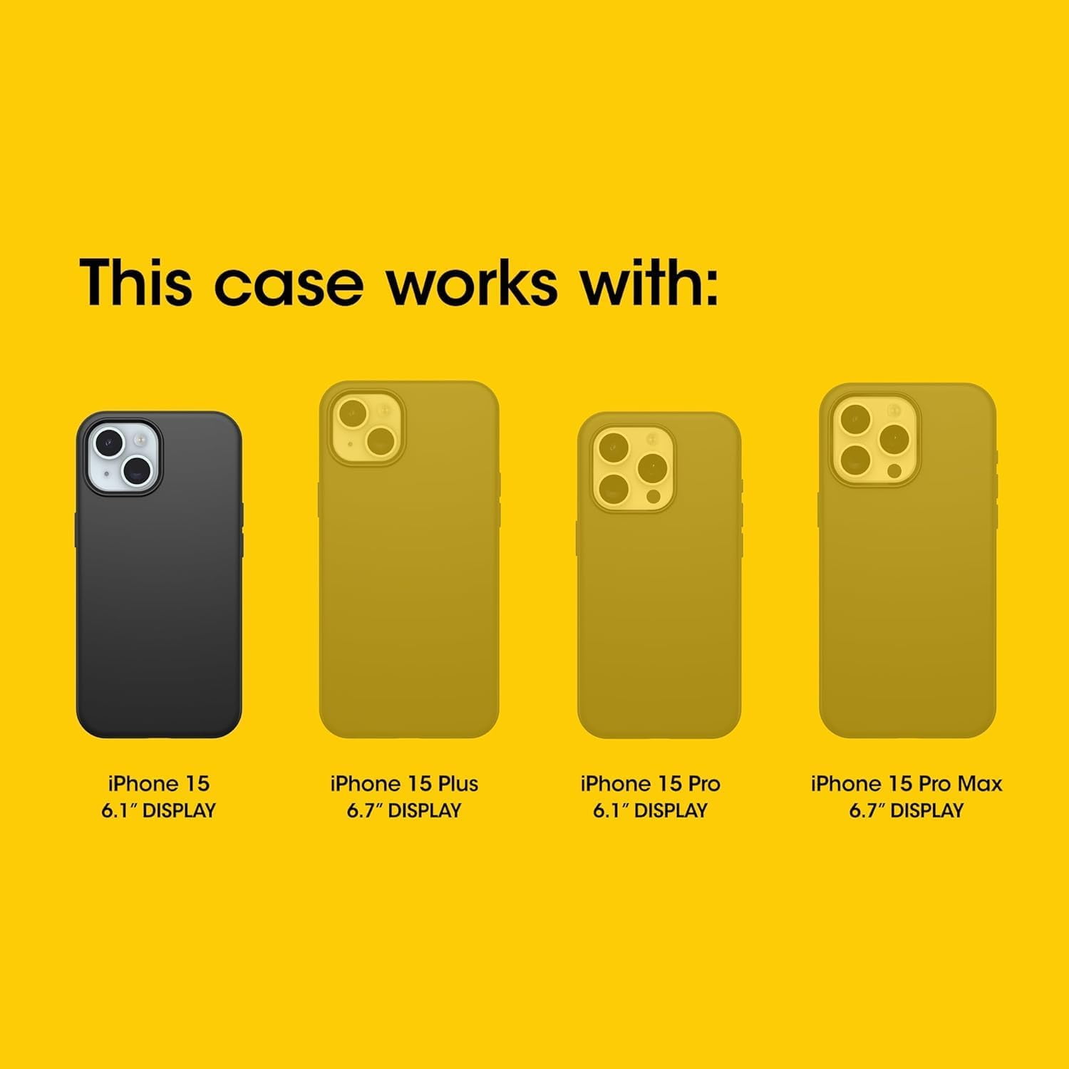 OtterBox iPhone 16e, iPhone 15, iPhone 14, & iPhone 13 (Only) - React Series Case - Black - Snaps to MagSafe - Ultra-Thin - Non-Retail Packaging