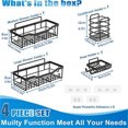 thumbnail image 2 of Shower Caddy Adhesive 2/4 Pack, Shower Shelves For Inside Shower With Hooks, 40lbs Max-Load,No Drilling & Rustproof,  Large Capacity Shower Organizers And Storage, 2 of 6