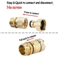 thumbnail image 2 of Garden Hose Quick Connect Solid Brass Connector Fitting Water Connectors 3/4 inch GHT (2SETS), 2 of 4