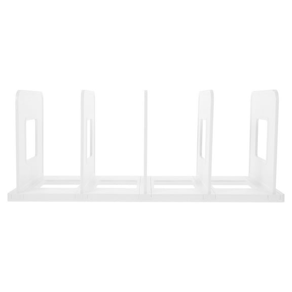 Binder Holder Desktop Book Ends Divider Bookshelf File Folder Organizer Stand Office Student White