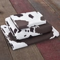 thumbnail image 2 of De Leon Collections 63703 Cow Hide Print Animal Print Sheet Set, Brown & White - Queen Size, 2 of 2