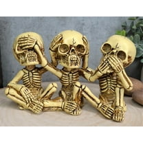 Ebros Gothic Alchemy See Hear Speak No Evil Skeletons Macabre Figurine Home Decor