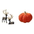 thumbnail image 1 of Colección De Estatuas De Resina De Reno Y Alce Y Almohadas De Peluche De Calabaza Para Gabinete, Mesa, Sofá, Cojín, Dormitorio, Inauguración De La Casa, Decoración De Boda., 1 of 8