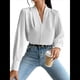 thumbnail image 2 of Blusas de Trabajo para Mujer, Blusas de Larga, Blusas de Oficina con Cuello en V, Blusas de para Mujer M, 2 of 10