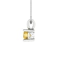 thumbnail image 3 of Clara Pucci 14K White Solid Hypoallergenic Gold 0.5Ct Natural Citrine Round Brilliant Cut Solitaire Designer Necklace Pendant For November, 3 of 7