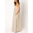 thumbnail image 4 of Chouyatou Women's Summer Backless Tied Spaghetti Straps Casual Loose Cutout Maxi Dress with Pockets, 4 of 6