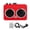 Red, variant on Portable Cassette Player, Stereo Dual Channel Tape to MP3 Converter, Blue, Vintage Style Tape Recorder