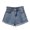 Blue, variant on nochalofo Wide Leg Jeans Woman, Women Denim Vintage Summer Basic Simple High Waist Shorts, Black XXL