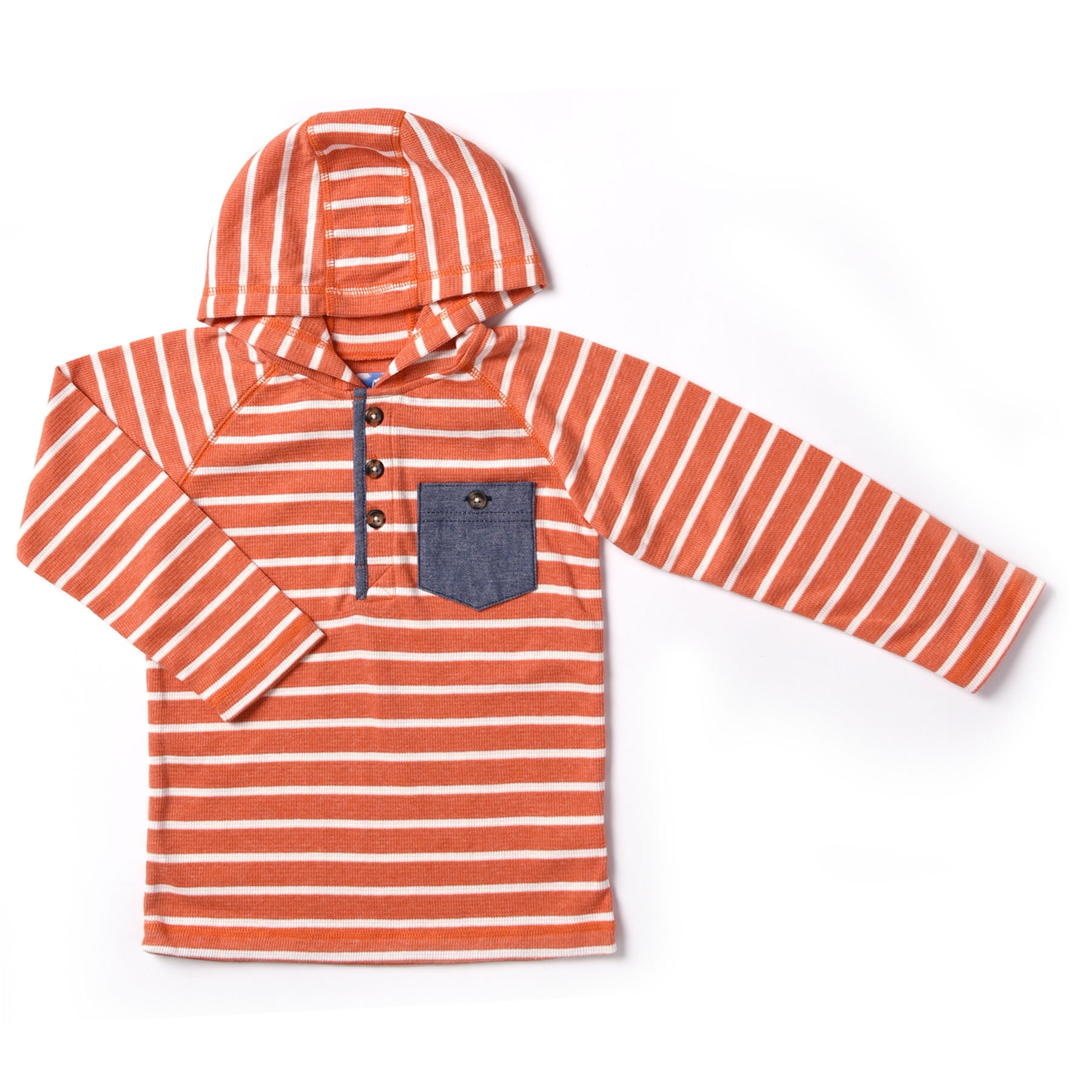 thermal henley hoodie