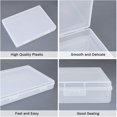 thumbnail image 5 of 4 Pack Large Rectangle Clear Plastic Storage Containers Large Box Case with Double Buckles, 5 of 9