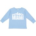 thumbnail image 3 of Inktastic Miami Skyline Grunge Boys or Girls Long Sleeve Toddler T-Shirt, 3 of 5