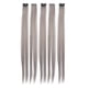 thumbnail image 4 of 5 extensiones de cabello liso con clip, color brillante, 21,65 pulgadas, para cosplay y fiesta, color gris., 4 of 14