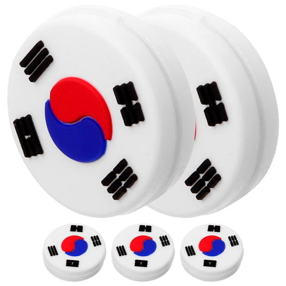 HOOWIFFY White Silicone Tennis Shock Absorber for Racket Stability 5Pcs