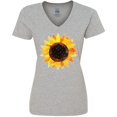 thumbnail image 3 of Inktastic Summer Sunflower Women's V-Neck T-Shirt, 3 of 5