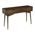 thumbnail image 1 of Copenhagen Console Table in Walnut Brown Finish, 1 of 4