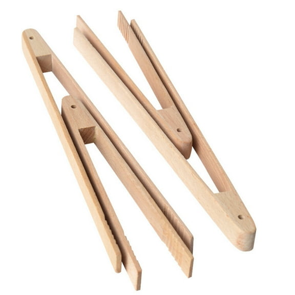IFANLANDOR Bamboo Toaster Tongs 1 Pc Heat Resistant For Home Cooks During Cooking And Baking