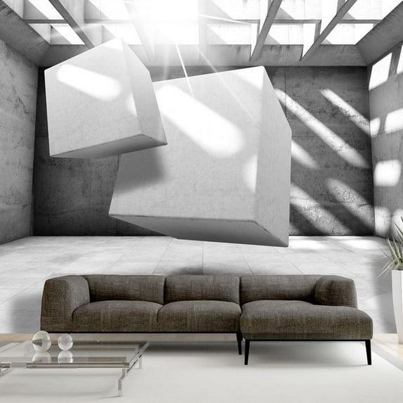 Tiptophomedecor 3D Illusion Wallpaper Wall Mural - Dancing Squares