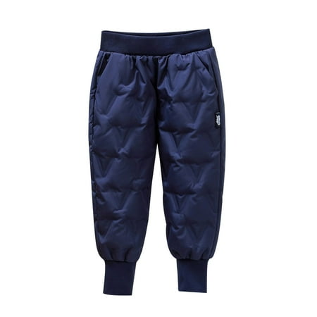 

Dr.Eam Infant Children S Down Pants No Wash Boys And Girls Baby White Duck Down Thick Autumn Winter Warm Pants Bottom Casual Relaxed Y2K Streetwear Dark Blue 18 M-24 M