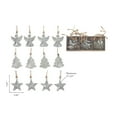 thumbnail image 3 of Metal Ornament (Angel/Tree/Star) (Set Of 12) (Asstd) (Sil Ver), 3 of 5