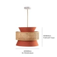 thumbnail image 4 of Arturesthome Pendant Lightings Orange Fabric for Kitchen Island Home Decor 1 Lights-19.68"*14.96", 4 of 7