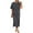 Dark Gray, variant on Diufon Casual Womens Maxi Dresses Summer Solid Color Dress Round Neck Short Sleeve Dress