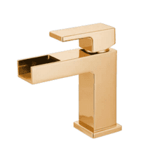 Axio Single Handle Waterfal Bathroom Faucet (Brushed Gold)