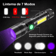 thumbnail image 2 of Linterna Táctica Uv Recargable 1800lm 7 Modos De Iluminación Belug  Linterna Táctica, 2 of 4