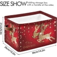 thumbnail image 3 of GZHJMY Gold Shiny Deers and Christmas Decorations Storage Bin for Toy Storage Basket Dirty Clothes Sundries Office Home Closet Shelf Cube Box Waterproof Laundry Basket Collapsible Organizer, 3 of 7