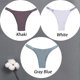 thumbnail image 3 of FINETOO-bragas de algodón para mujer, ropa interior Sexy con letras en la cintura, lencería femenina, tanga, 3 uds./Set, 3 of 5
