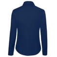 thumbnail image 2 of Fruit Of The Loom- Camisa de manga larga entallada Oxford para mujer (Azul marino), 2 of 2
