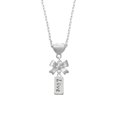 thumbnail image 2 of Delight Jewelry Silvertone Live Silver tone Bow Heart Necklace, 2 of 4
