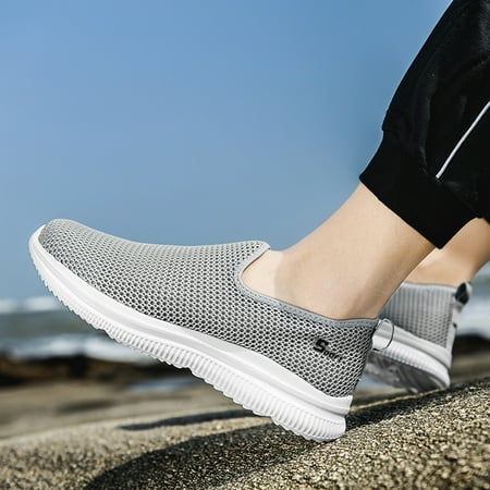 

QWANG 2023 Fashion Men s Casual Shoes Hollow Out Breathable Mesh Single Shoes Large Size Non Slip Men s Mountaineering Shoes Outdoor Sport Shoes Gray