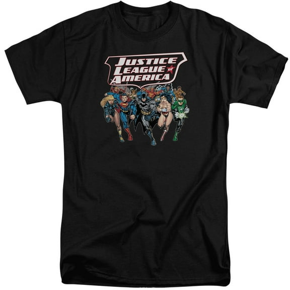 JLA Justice League Charging Justice S/S Adult Tall Black