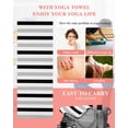thumbnail image 5 of Black Grey Stripes Yoga Towel for Hot Yoga Non Slip, White Striped Vertical Modern Geometric Yoga Mat Towel Absorbent Yoga Sweat Towels Microfiber Hot Yoga Blanket for Bikram Pilates 26"x70", 5 of 7