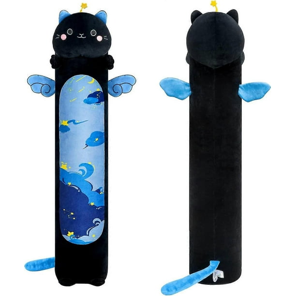 Almohada de peluche de gato largo, suave y esponjosa, ideal para niños, 50 cm