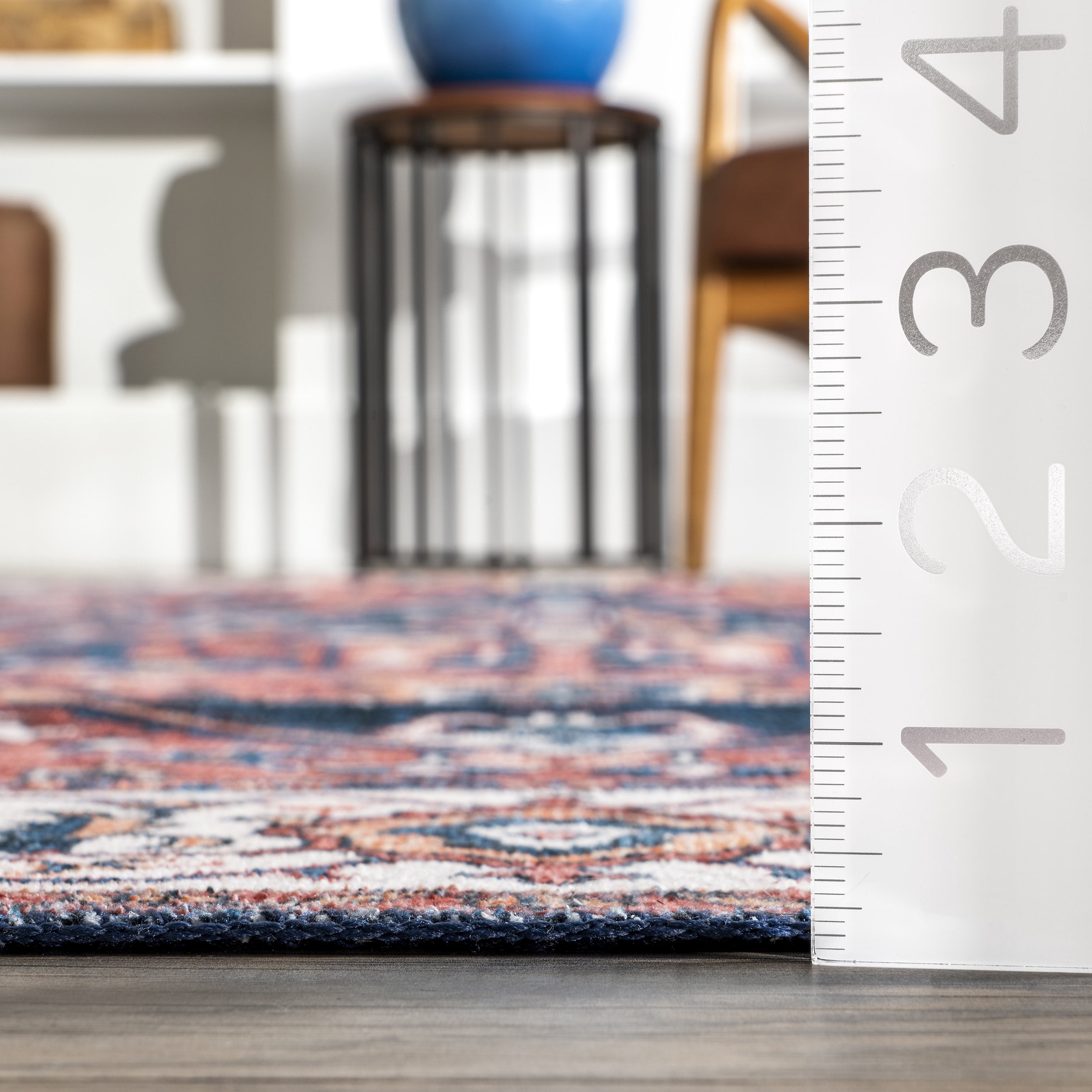 nuLOOM Brielle Machine Washable Vintage Medallion Rust 8' x 10' Transitional Area Rug