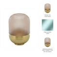 thumbnail image 5 of Textured Glass Vase with Metal Base for Living Room Decor - Contemporary Flower Vase for House or Table Centerpiece - Modern Accent for Home, Entryway, Bedroom, or Office Display - 12", Pink & Gold, 5 of 8