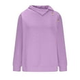 thumbnail image 4 of Sakmal Pullover Womens Sweatshirts Purple Athletic Workout Sweatshirts Soft Solid Fall Clothes 2025, 4 of 5