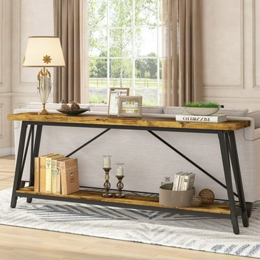 Tribesigns Industrial Entry Console Table, 70.9 Inches Extra Long Sofa Table for Entryway