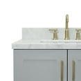 thumbnail image 4 of Ariel Taylor 73 In. Double Rectangle Sink Vanity With Carrara White Marble Countertop In Grey, 4 of 11