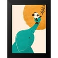 thumbnail image 2 of Fleck, Jay 14x18 Black Modern Framed Museum Art Print Titled - Pandaâ€™s Little Helper, 2 of 5