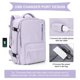 thumbnail image 5 of Mochila de viaje WONHOX Large para mujer impermeable morada, 5 of 7