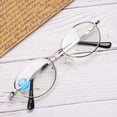 thumbnail image 3 of Gafas de lectura para aliviar la fatiga visual, gafas para presbicia de alta definición con estuche (+350 marco plateado), 3 of 8